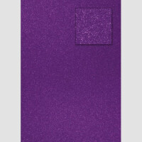 1 Blatt DIN A4 Glitterkarton 200 g/qm dunkelviolett