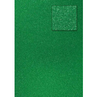 1 Blatt DIN A4 Glitterkarton 200 g/qm grün
