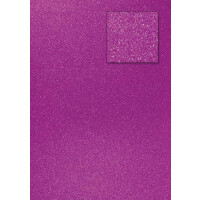 1 Blatt DIN A4 Glitterkarton 200 g/qm violett