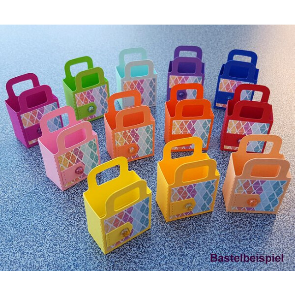 12 Stanzteile Mini-Bag - kleine Tasche Auswahl