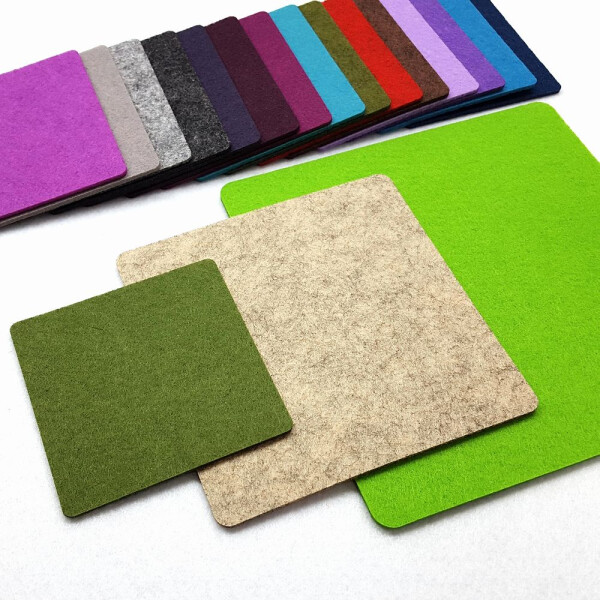 FILZ Untersetzer Eckig 10-15-20 cm viele Farben
