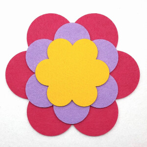 FILZ Untersetzer Blume 11-15-20 cm Ø viele Farben
