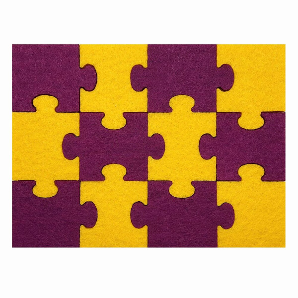 FILZ Untersetzer Puzzle 10 cm 4 Formen viele Farben
