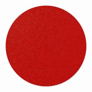 1 x FILZ Untersetzer Rund 15 cm - mohnrot