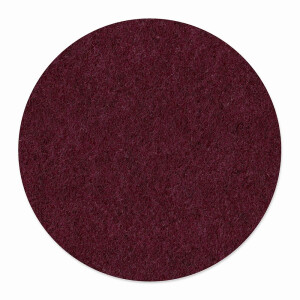 1 x FILZ Untersetzer Rund 20 cm - burgund