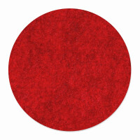 1 x FILZ Untersetzer Rund 20 cm - rot meliert