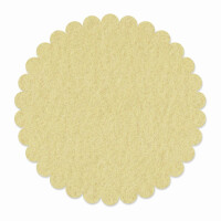 1 x FILZ Untersetzer Rund mit Wellenrand 11 cm - muschel