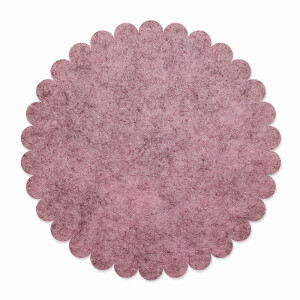 1 x FILZ Untersetzer Rund mit Wellenrand 20 cm -...
