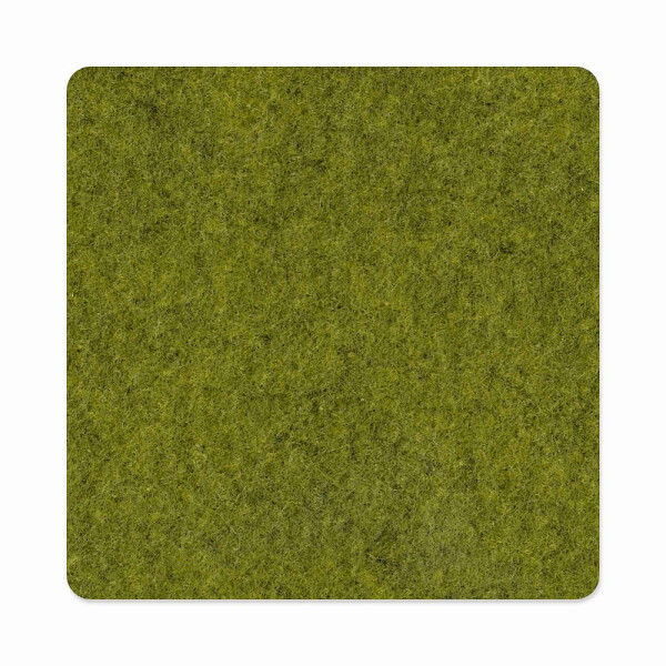 1 x FILZ Untersetzer Eckig 10 cm - grün meliert