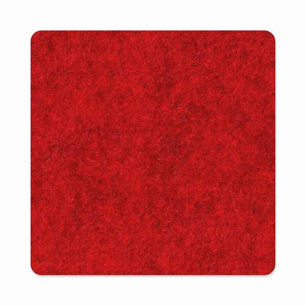 1 x FILZ Untersetzer Eckig 15 cm - rot meliert