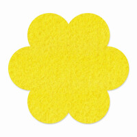1 x FILZ Untersetzer Blume 11 cm - gelb