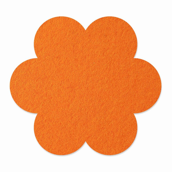 1 x FILZ Untersetzer Blume 11 cm - orange