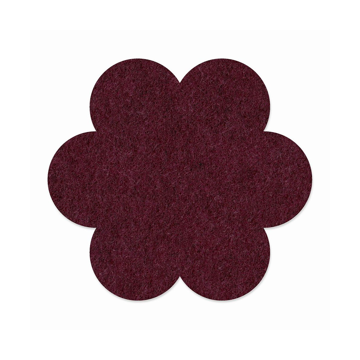 1 x FILZ Untersetzer Blume 11 cm - burgund