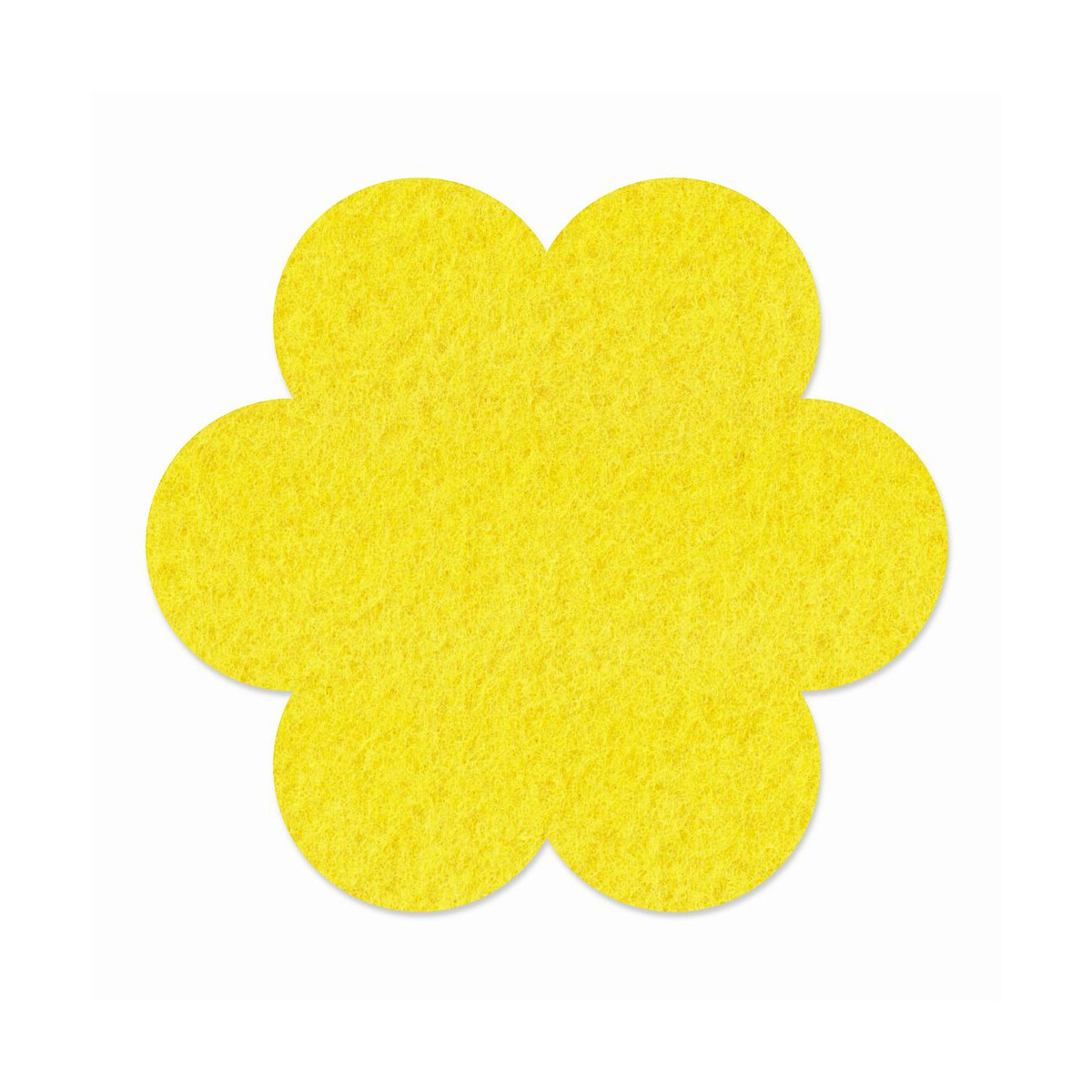 1 x FILZ Untersetzer Blume 15 cm - gelb