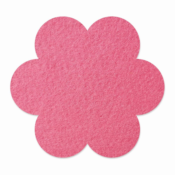 1 x FILZ Untersetzer Blume 15 cm - pink