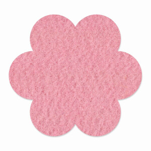 1 x FILZ Untersetzer Blume 15 cm - rosé