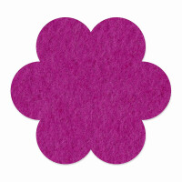 1 x FILZ Untersetzer Blume 15 cm - violett