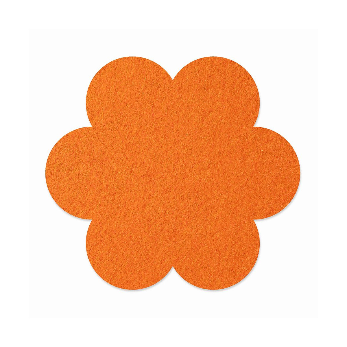 1 x FILZ Untersetzer Blume 20 cm - orange
