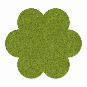 1 x FILZ Untersetzer Blume 20 cm - olive