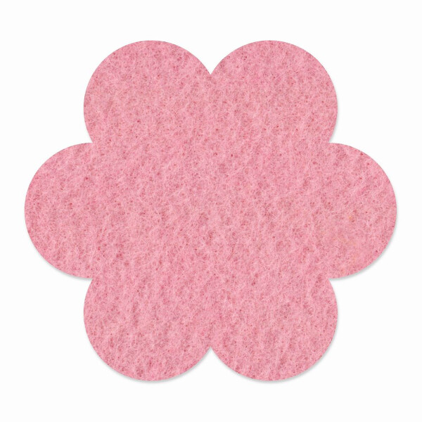 1 x FILZ Untersetzer Blume 20 cm - rosé