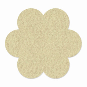 1 x FILZ Untersetzer Blume 20 cm - toffee