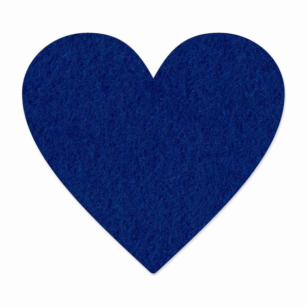1 x FILZ Untersetzer Herz 12 cm - dunkelblau