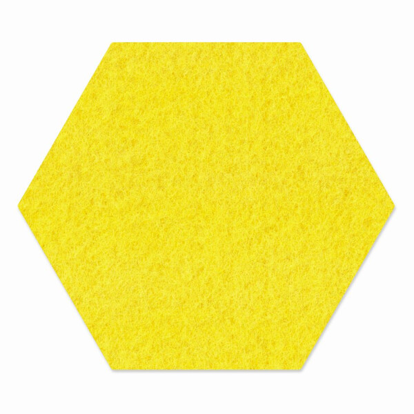 1 x FILZ Untersetzer Wabe, Hexagon 11 cm - gelb