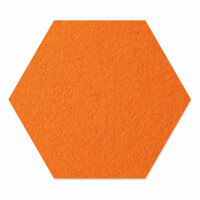 1 x FILZ Untersetzer Wabe, Hexagon 11 cm - orange