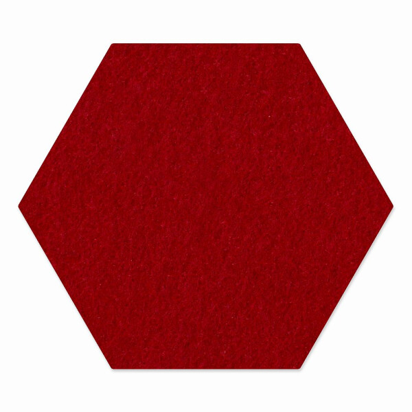 1 x FILZ Untersetzer Wabe, Hexagon 11 cm - bordeaux
