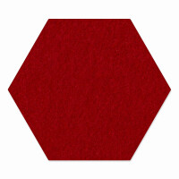 1 x FILZ Untersetzer Wabe, Hexagon 11 cm - bordeaux