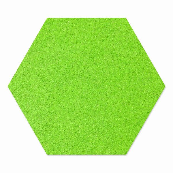 1 x FILZ Untersetzer Wabe, Hexagon 11 cm - apfelgrün