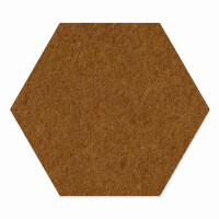 1 x FILZ Untersetzer Wabe, Hexagon 11 cm - braun