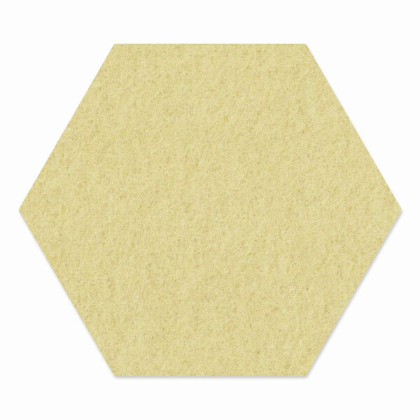 1 x FILZ Untersetzer Wabe, Hexagon 11 cm - muschel