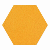 1 x FILZ Untersetzer Wabe, Hexagon 11 cm - sonnengelb
