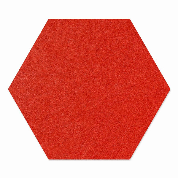 1 x FILZ Untersetzer Wabe, Hexagon 11 cm - rot