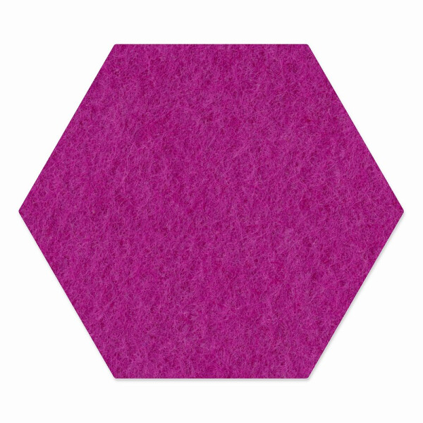 1 x FILZ Untersetzer Wabe, Hexagon 11 cm - violett