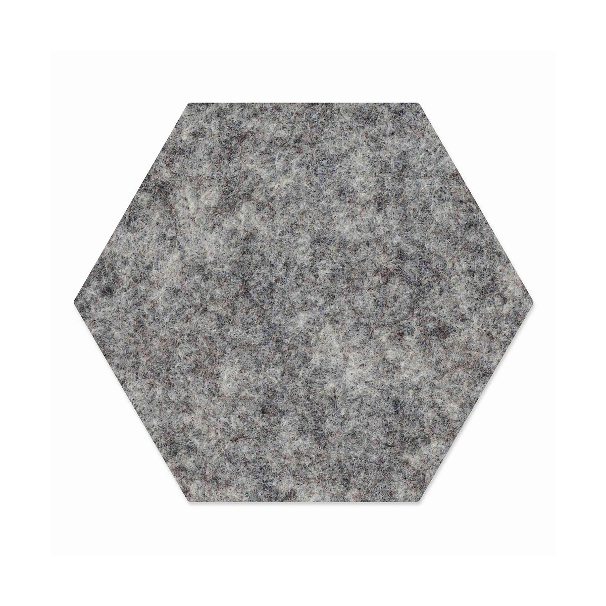 1 x FILZ Untersetzer Wabe, Hexagon 11 cm - hellgrau meliert