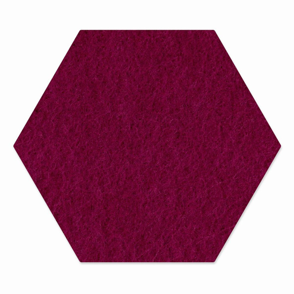 1 x FILZ Untersetzer Wabe, Hexagon 11 cm - hortensie