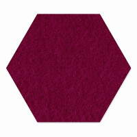 1 x FILZ Untersetzer Wabe, Hexagon 11 cm - hortensie