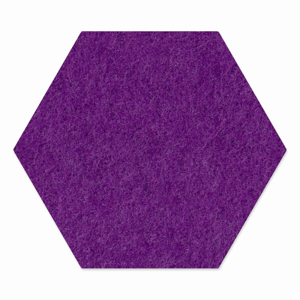 1 x FILZ Untersetzer Wabe, Hexagon 11 cm - lila