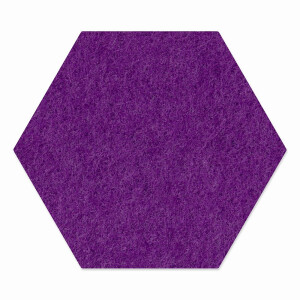 1 x FILZ Untersetzer Wabe, Hexagon 11 cm - lila