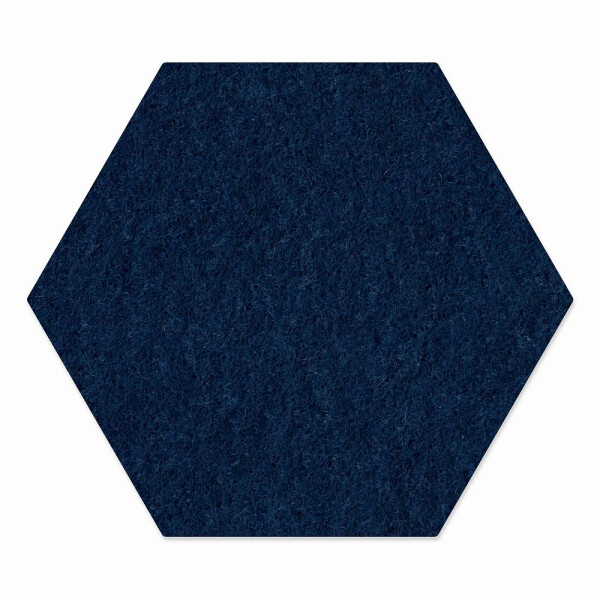 1 x FILZ Untersetzer Wabe, Hexagon 11 cm - nachtblau