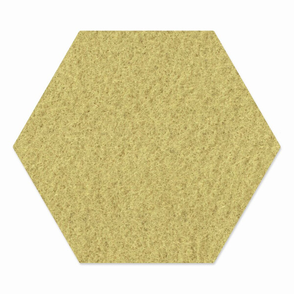 1 x FILZ Untersetzer Wabe, Hexagon 11 cm - natur