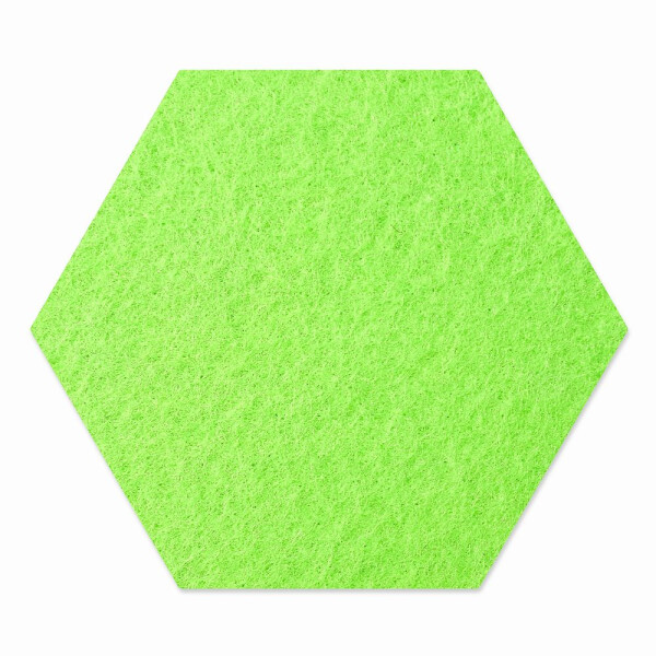 1 x FILZ Untersetzer Wabe, Hexagon 11 cm - pastell-grün