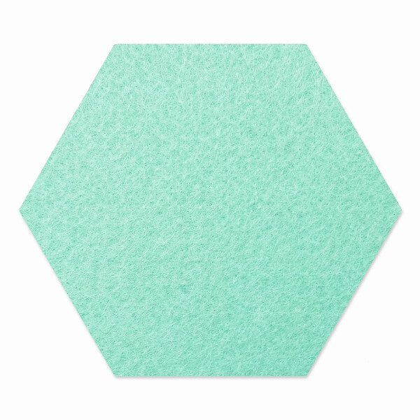 1 x FILZ Untersetzer Wabe, Hexagon 11 cm - pastell-türkis