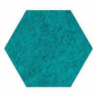 1 x FILZ Untersetzer Wabe, Hexagon 11 cm - lago meliert