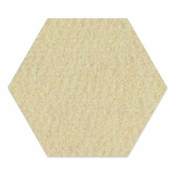 1 x FILZ Untersetzer Wabe, Hexagon 11 cm - toffee