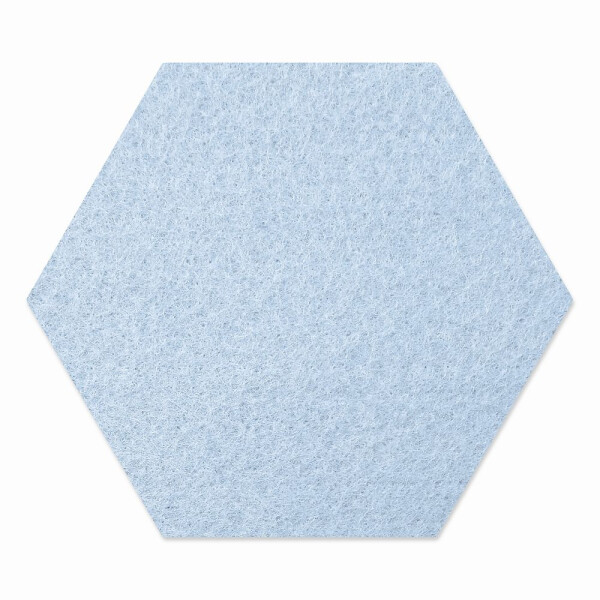 1 x FILZ Untersetzer Wabe, Hexagon 11 cm - babyblau