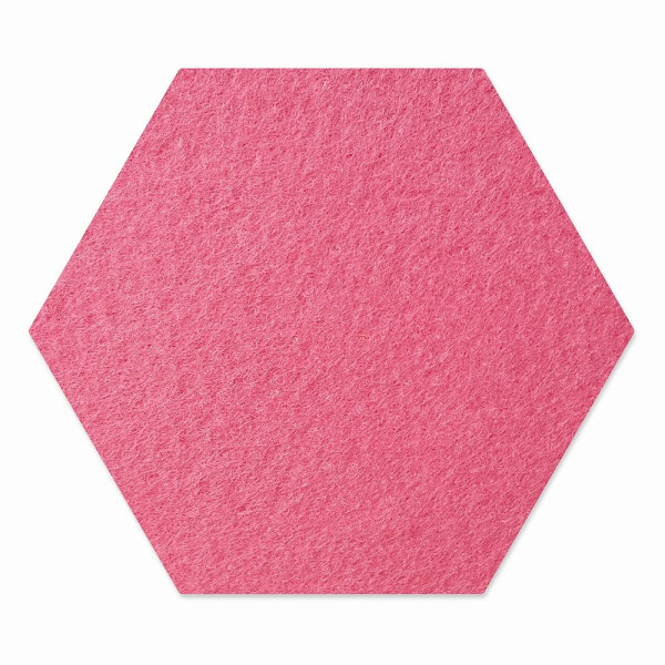 1 x FILZ Untersetzer Wabe, Hexagon 15 cm - pink