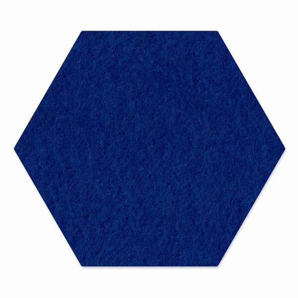 1 x FILZ Untersetzer Wabe, Hexagon 15 cm - dunkelblau